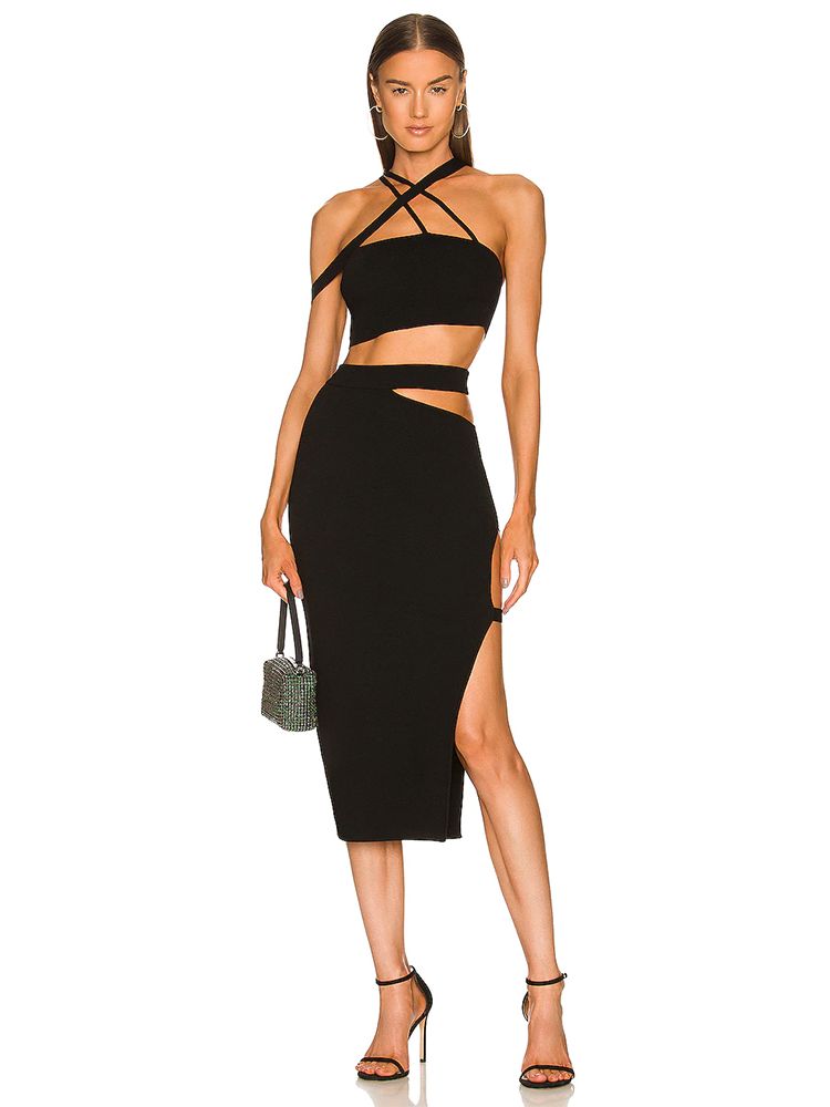Crop Top Crochet - Kadın bandaj takım elbise 2022 yaz