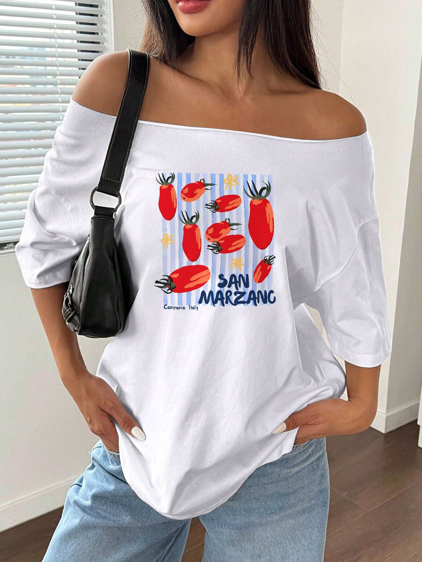 Blouse Off Shoulder - % 100% Pamuk Artı Boyutu San