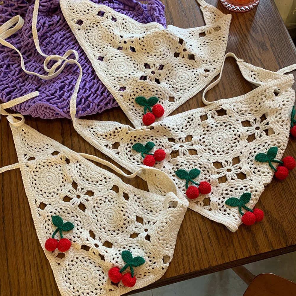 Headband Summer Knit - Tatlı Fransız Pastoral Tarzı Üçgen Kafa