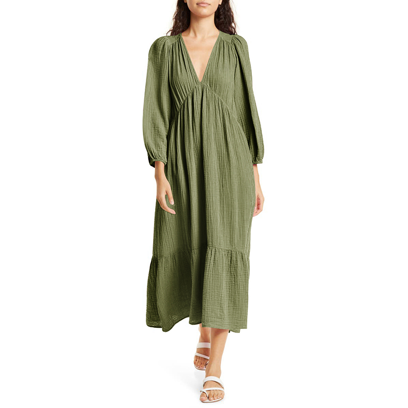Muslin 100% pamuklu uzun kollu - Linen Dress Wrap incelemesi ve fiyatı