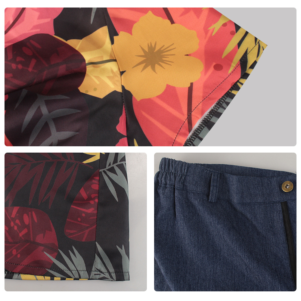 Erkek Tropikal Çiçek Desenli G - Shorts Denim Frayed incelemesi ve fiyatı