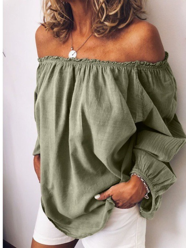 Yeni Şık Kadın Omuzları Açık U - Blouse Off Shoulder incelemesi ve fiyatı