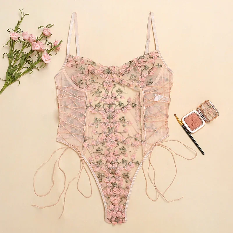 Kadınlar Seksi İç Giyim Bodysu - Romper Floral Print incelemesi ve fiyatı