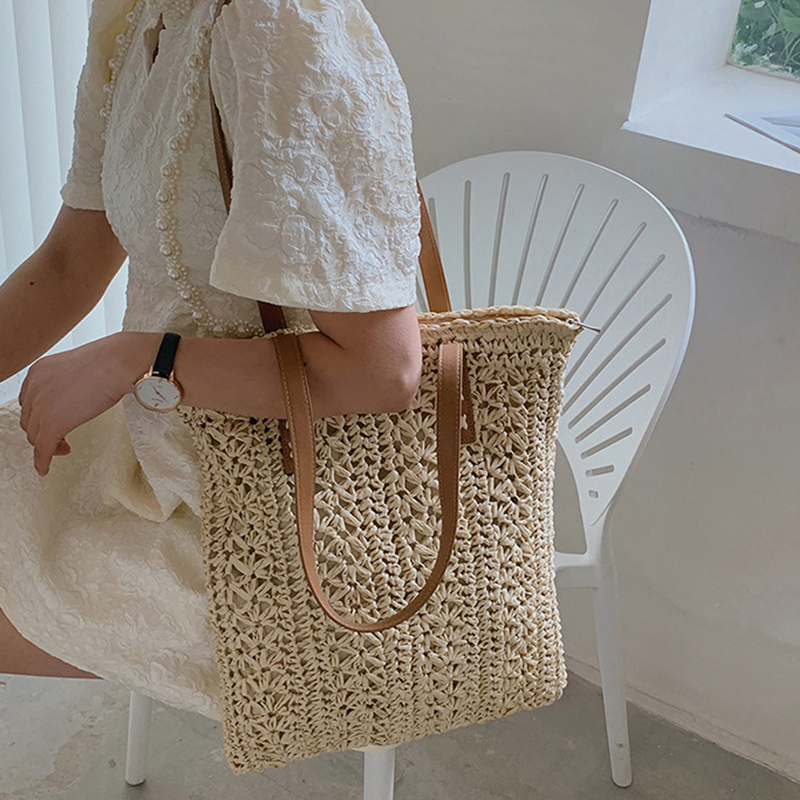 Kare Içi Boş Hasır Plaj Çantas - Crochet Bag Raffia incelemesi ve fiyatı