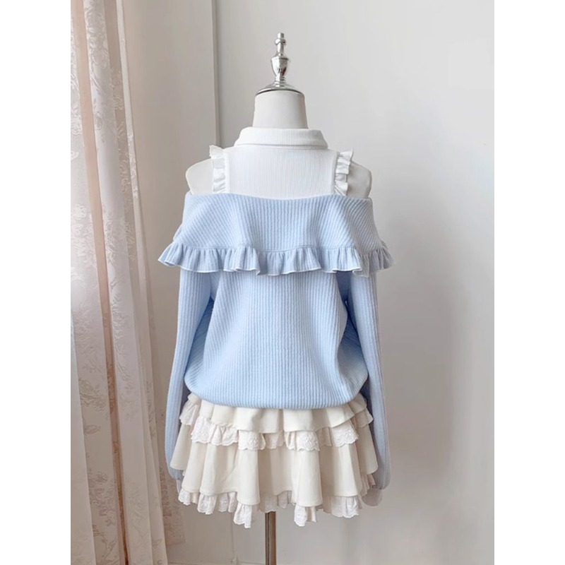 Kawaii Yumuşak Kız Lolita 2 Pa - Blouse Off Shoulder incelemesi ve fiyatı