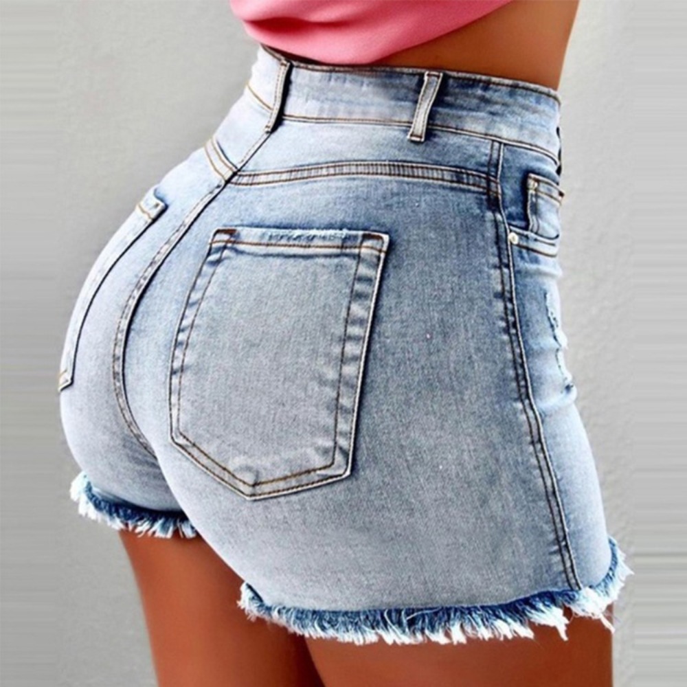 Kadın Yüksek Bel Kot Şort - Yı - Shorts Denim Frayed incelemesi ve fiyatı