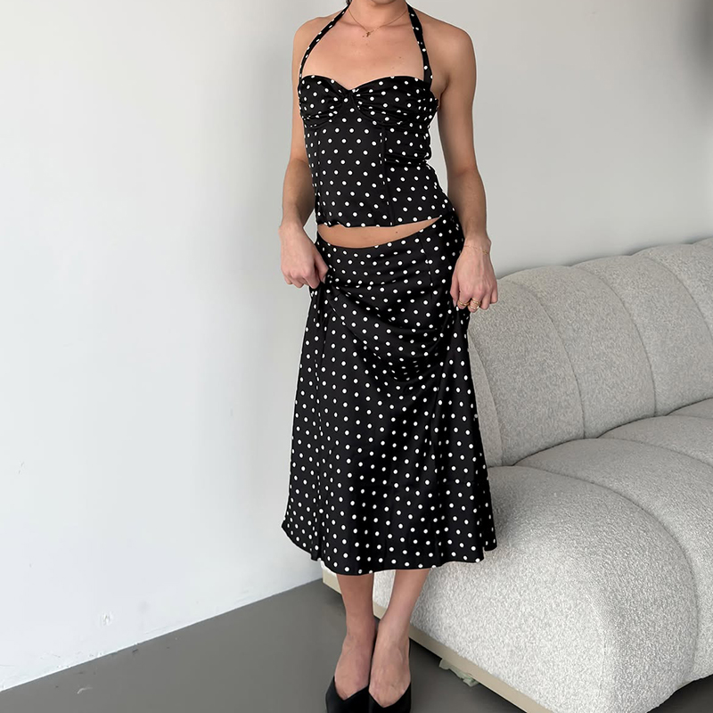 İki Parçalı Set Puantiyeli Ete - Crop Top Crochet incelemesi ve fiyatı