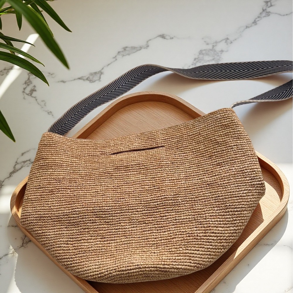 Yeni Rafya Gökkuşağı Kova Çant - Crochet Bag Raffia incelemesi ve fiyatı