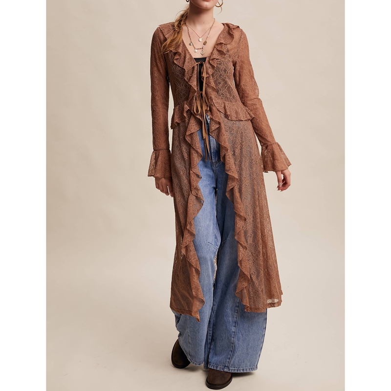 Kadınlar için Çiçek Desenli Da - Kimono Sheer Floral incelemesi ve fiyatı