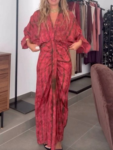 Yazlık Elbise Kadın Keten V Ya - Linen Dress Wrap incelemesi ve fiyatı