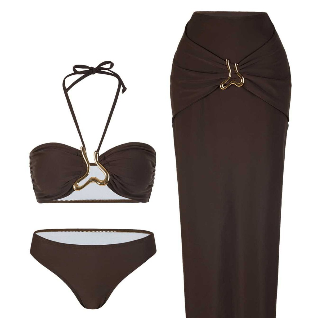 Kadın Kolsuz Tankini Bikini Bo - Swimsuit Bikini Ruched incelemesi ve fiyatı