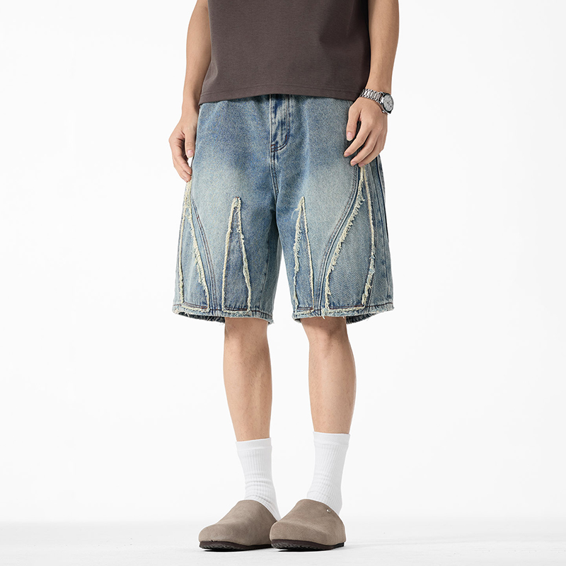 Erkek Bol Paça Kot Şortlar, Ha - Shorts Denim Frayed incelemesi ve fiyatı