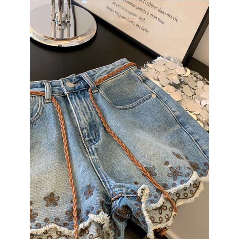 Nefes alabilen Vintage Denim Ş - Shorts Denim Frayed incelemesi ve fiyatı